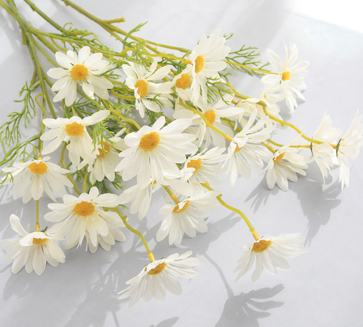 Hoa giả-Cúc họa mi daisy một cành 5 bông