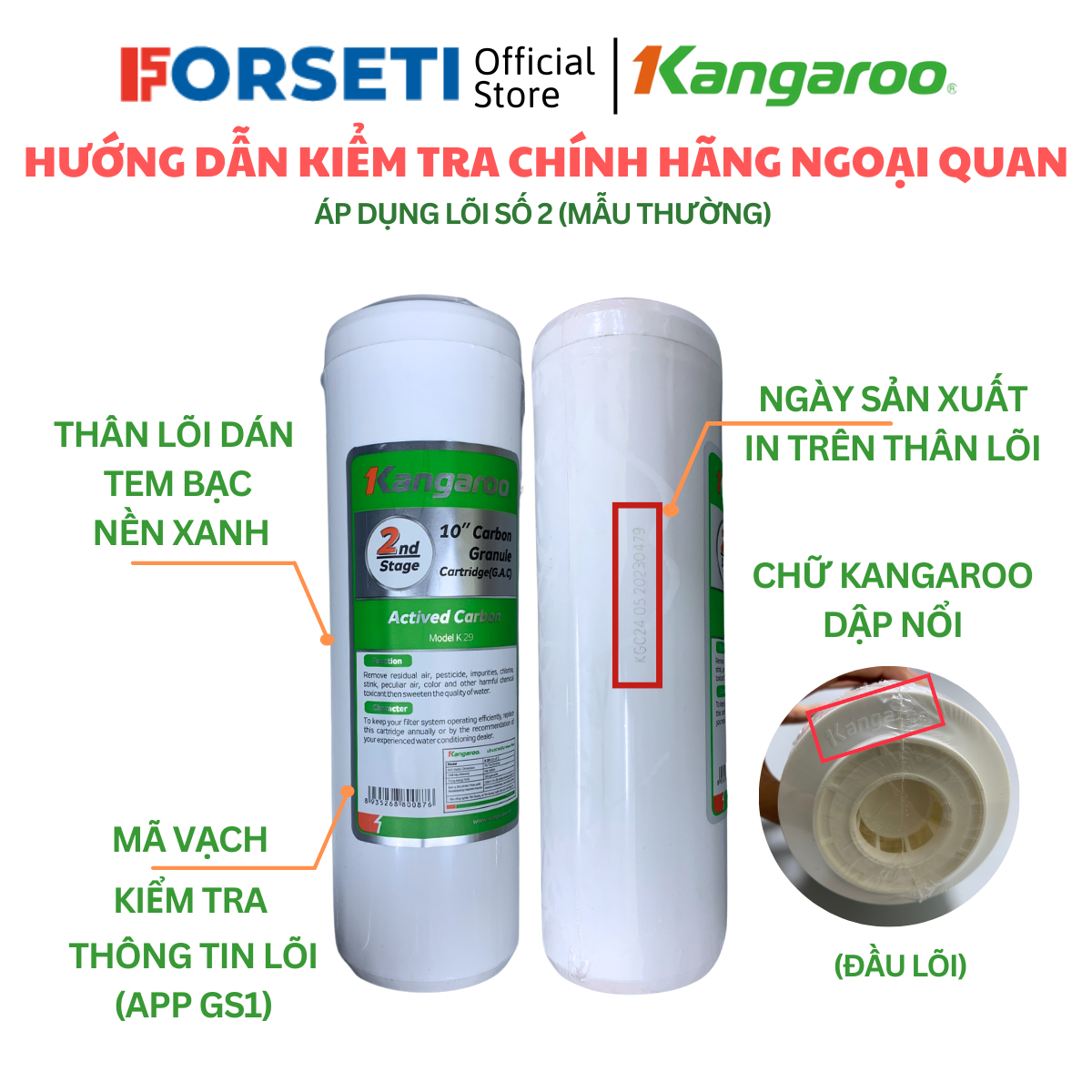 Combo 2 Bộ Lọc Thô 123 + 2 Lõi Số 1 (4 lõi số 1, 2 lõi số 2, 2 lõi số 3) Cho Máy KANGAROO