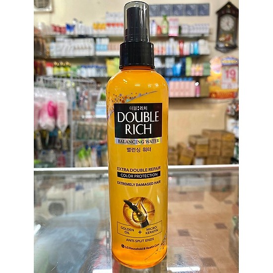 Xịt dưỡng tóc mềm mượt Double Rich Chai lớn 250ml ( Màu Tím)(màu vàng)