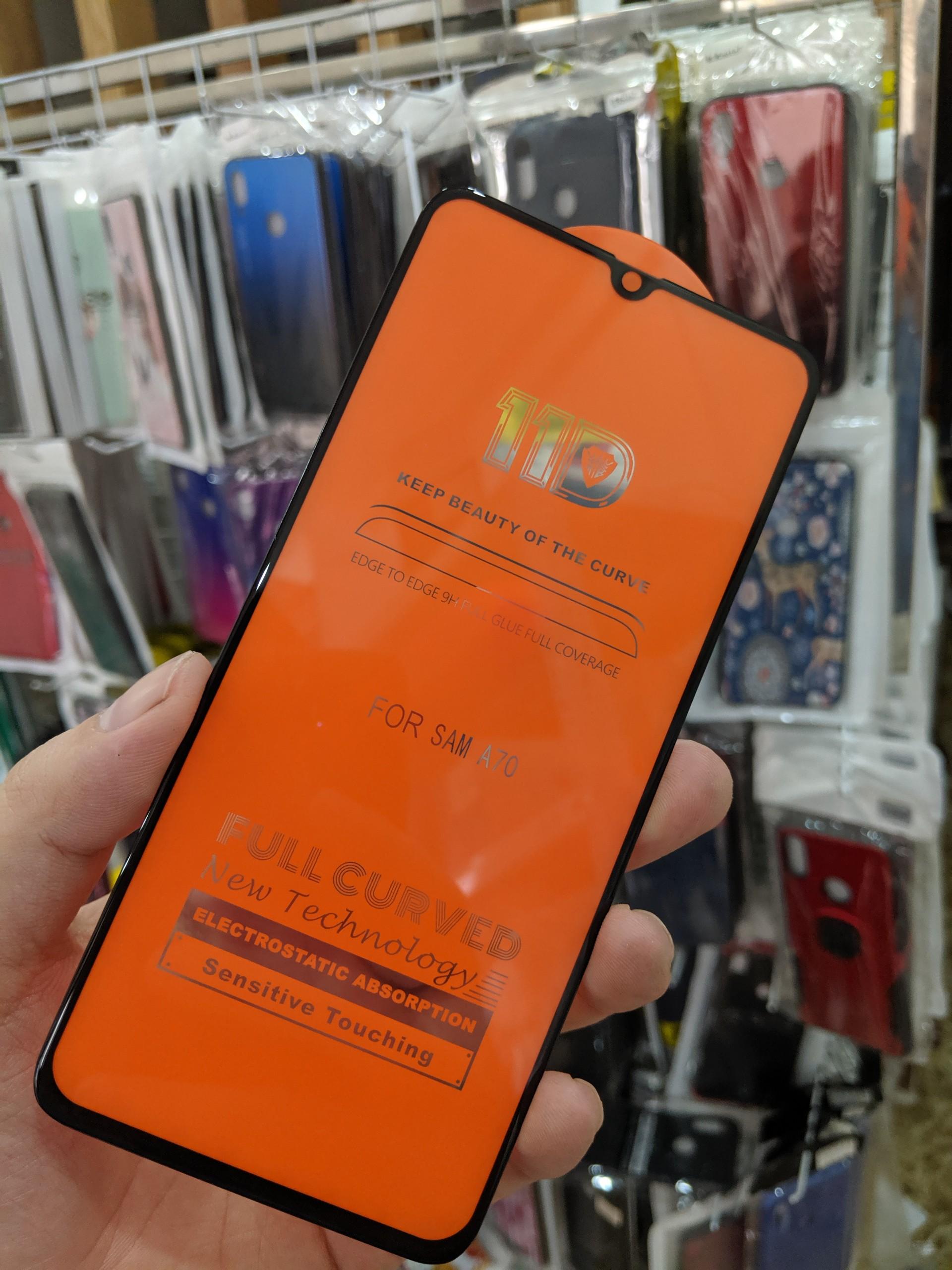 Cường lực 11D Samsung A70 full màn full keo ôm màn 2.5D