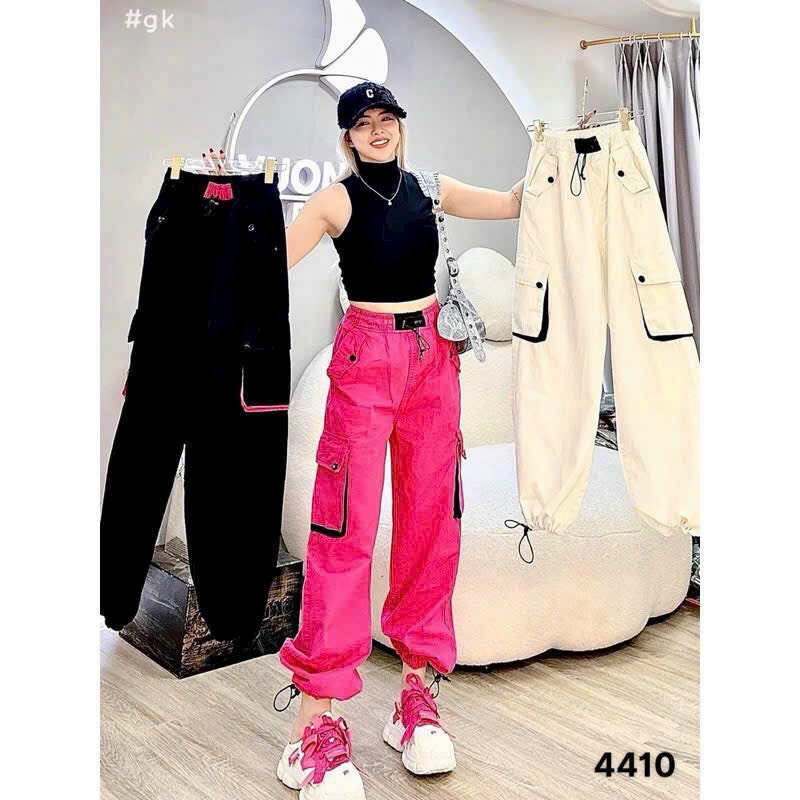 Quần kaki nữ hộp kaki Closet Quần hộp unisex cá tính , Quần jogger dài túi hộp kaki cargo pants Unisex ống suông lk9348395