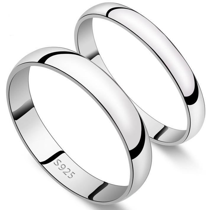 Nhẫn đôi Bạc Hiểu Minh nc401s nhẫn trơn(NC401s)