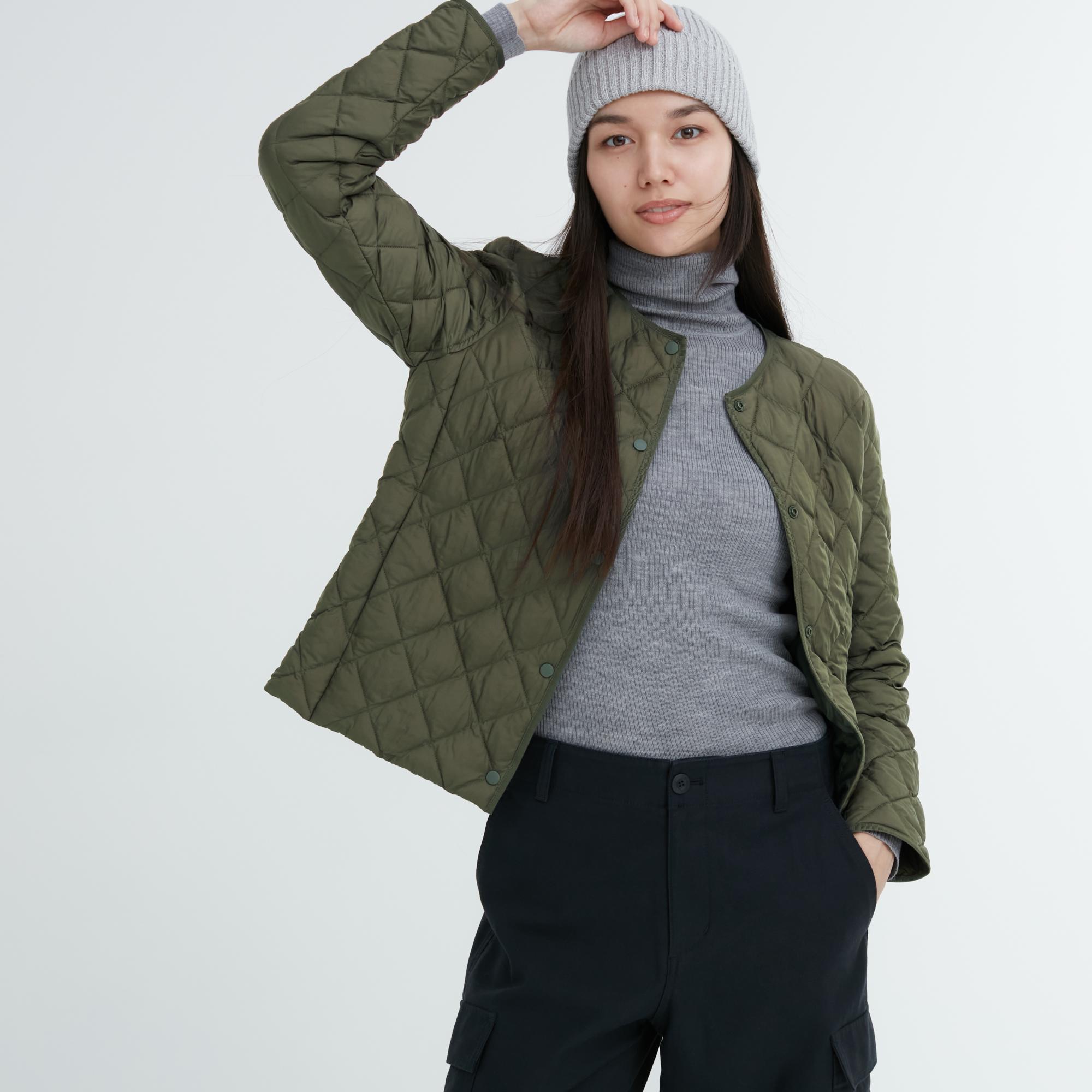 [Auth Uniqlo] Áo Phao Quả Trám Siêu Nhẹ Cổ Tròn Nữ - Tag Nhật