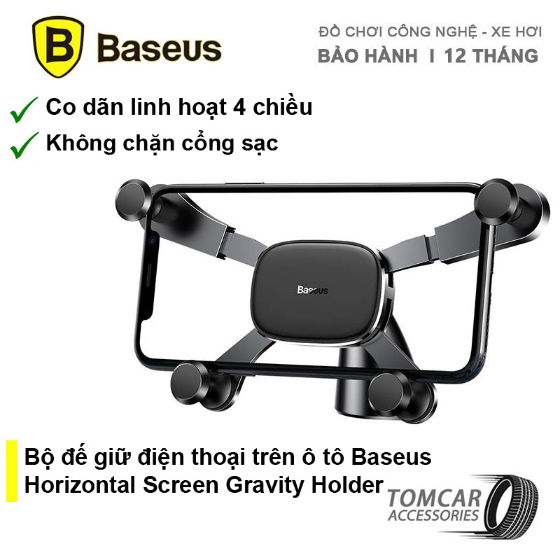 Bộ đế giữ điện thoại trên ô tô Baseus Horizontal Screen Gravity Holder