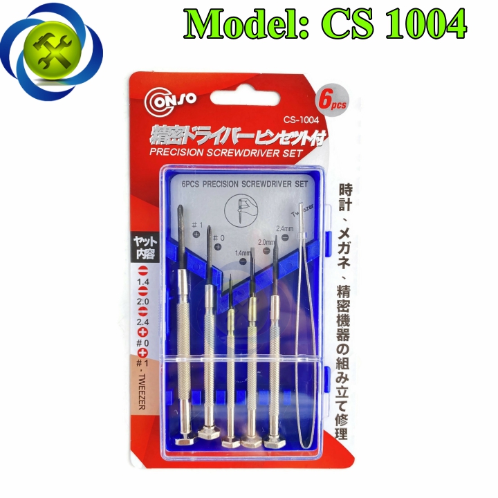 [HCM]Bộ vít đồng hồ có nhíp Conso CS 1004 có 6 chi tiết