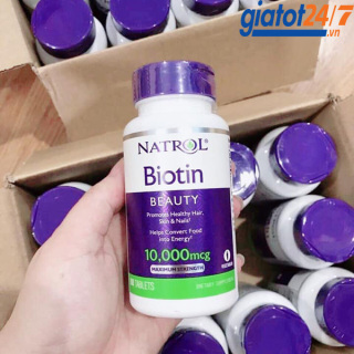 Viên Uống Mọc Tóc Natrol Biotin Beauty 10.000mg 100 Viên thumbnail