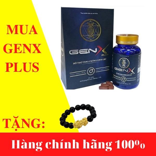 Gen X Plus - Viên uống tăng cường sinh lý nam - Hộp 24 viên - TẶNG kèm vòng tay phong thủy xịn xò cao cấp