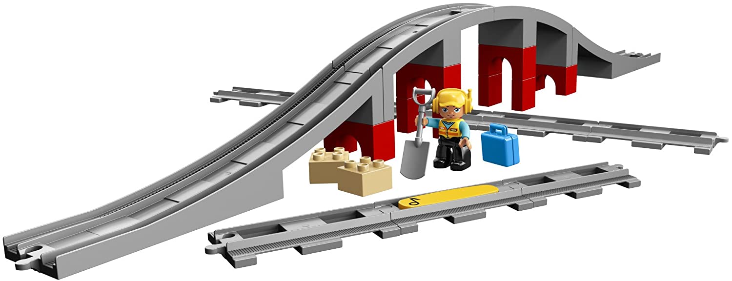 Cầu và đường ray xe lửa LEGO DUPLO 10872 khối (26 miếng)