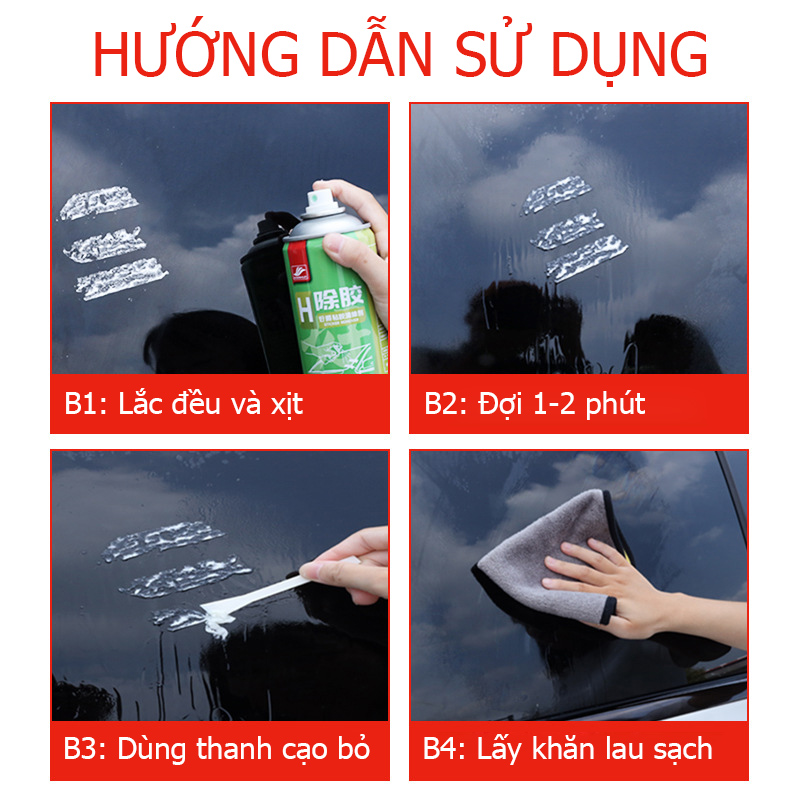 Chai Xịt Tẩy Băng Dính Nhanh Sạch Hiệu Quả HaoShun H-1003 Dung Tích 450ml