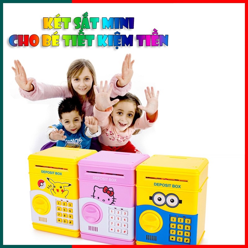 Két Sắt Mini Đựng Tiền Thông Minh Mở Bằng Mật Mã Hình Doraemon - Giao ngẫu nhiên