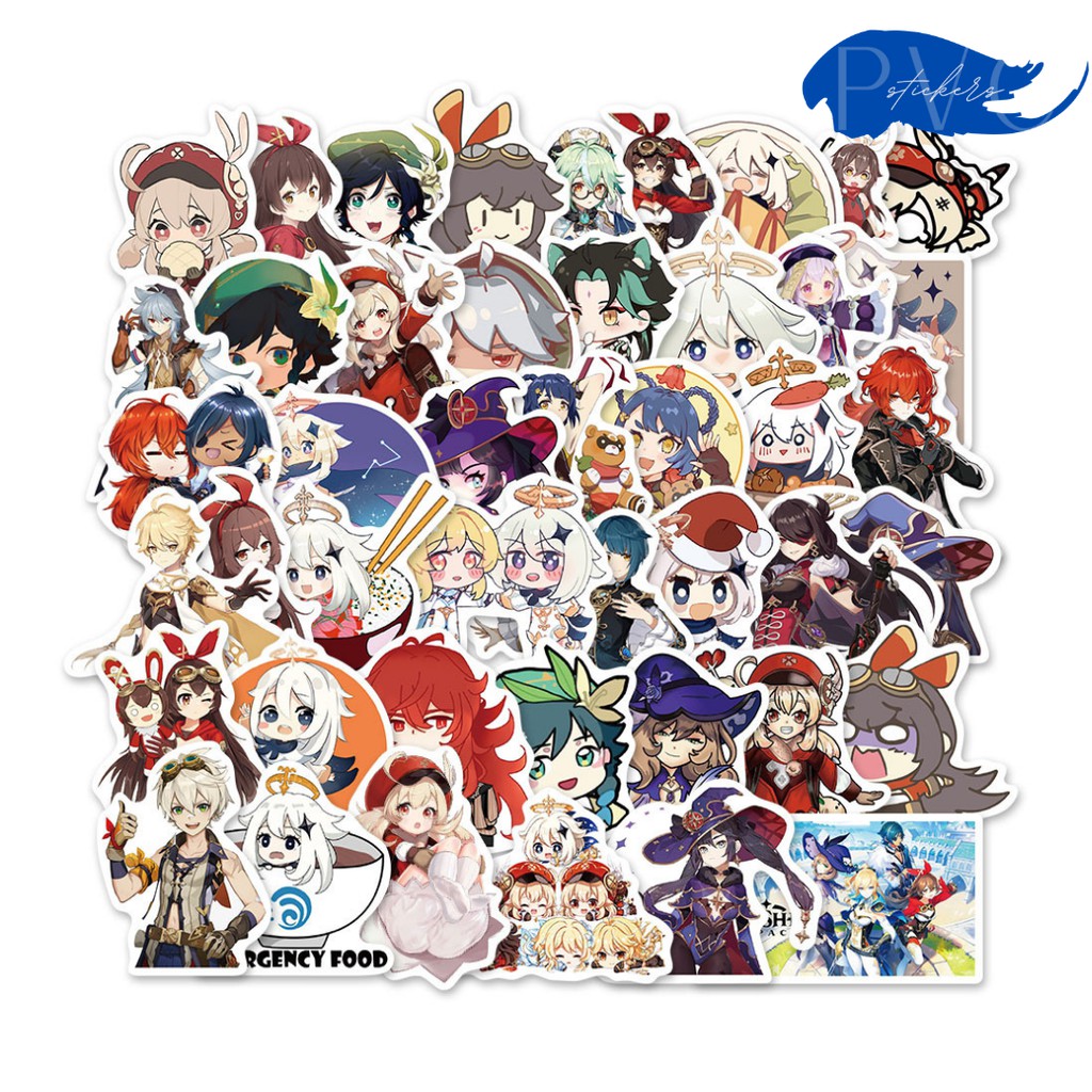 [HCM]Stickers game Genshin Impact 50 miếng