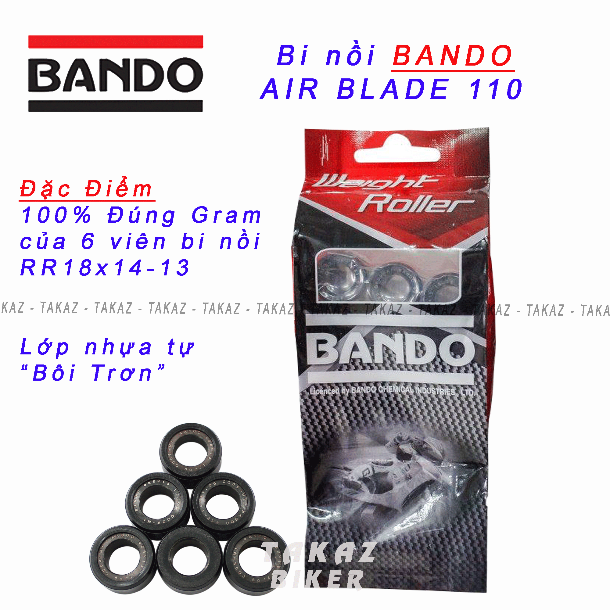 Bi nồi bando honda airblade 110cc - click 110cc - vison 110cc