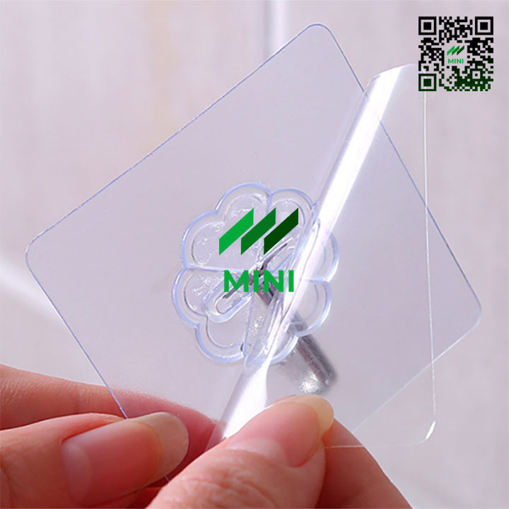 10 cái - Móc dán tường trong suốt siêu dính