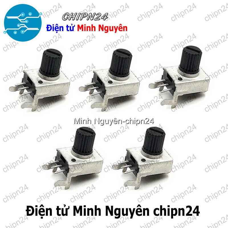 [4 con] (F173) Biến trở RV09 Ngang Trục Ngắn (1K/2K/5K/10K/20K/50K/100K RV0931 Trục 7.5MM) - [Chọn Loại] - HHH.00489