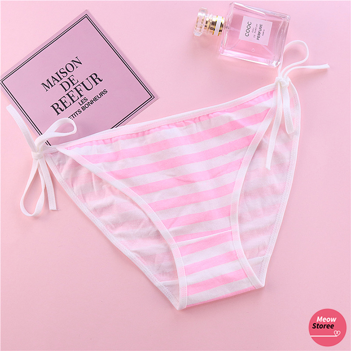Combo 4 Quần Lót Nữ Cotton Sexy Cột Dây Cute