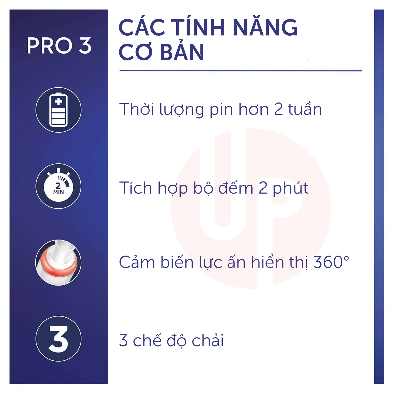 Bàn chải điện Oral-B Pro 3 3000 (model mới 2021)