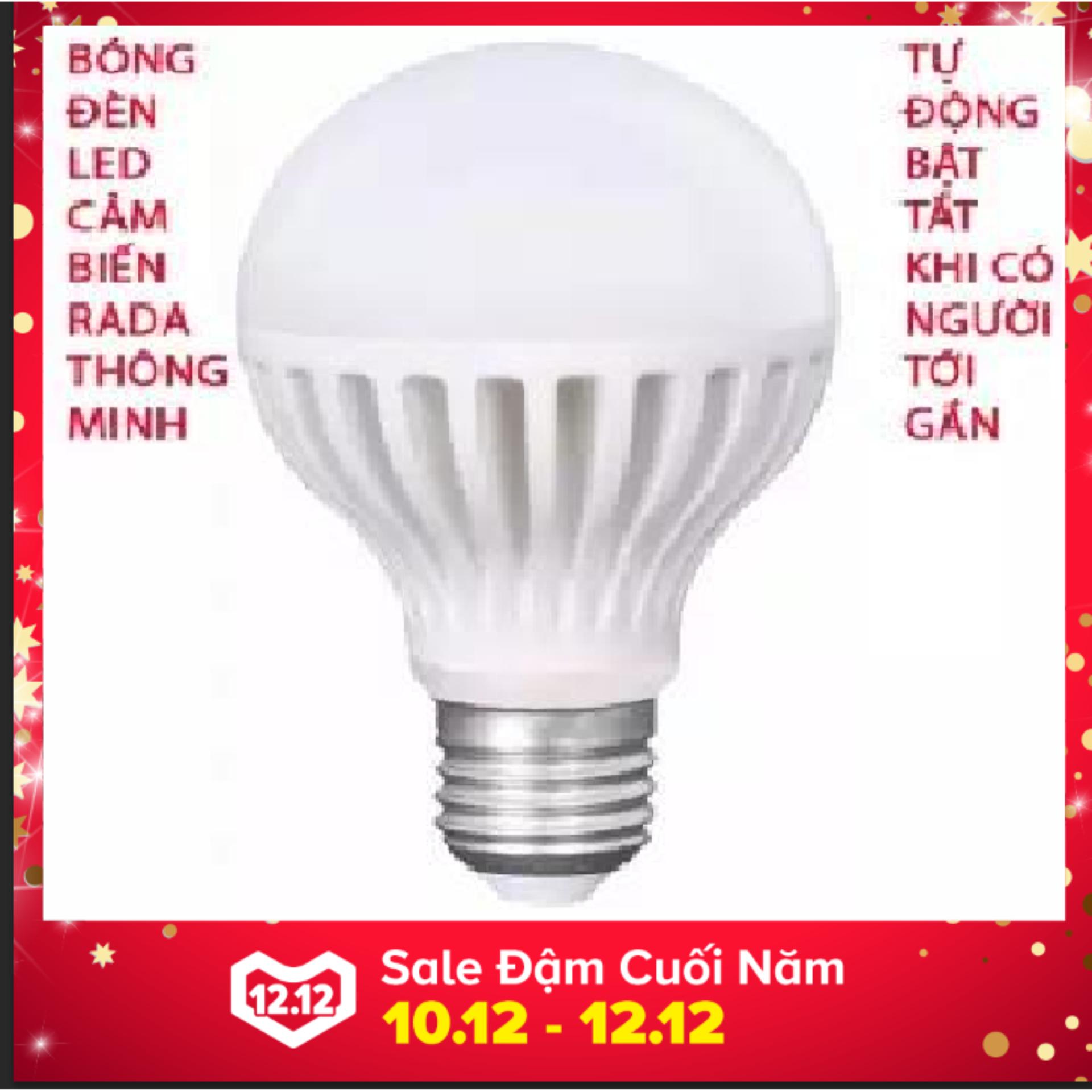 Combo 5 Bóng đèn cảm ứng rada 12w chuyển động thông minh