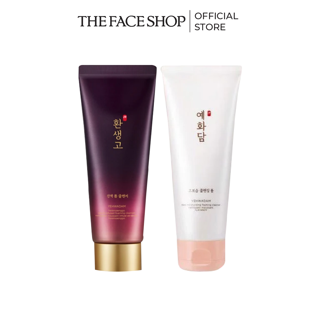 Combo sữa rửa mặt the face shop yehwadam 150ml+sữa rửa mặt deep moisturizing 150ml