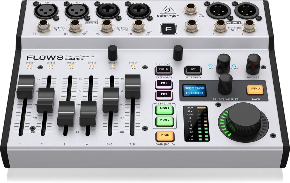 [HCM][Trả góp 0%]BÀN MIXER CƠ LAI SỐ BEHRINGER FLOW 8 -8 INPUT 2 FX USB AUDIO INTERFACE BEHRINGER CHÍNH HÃNG