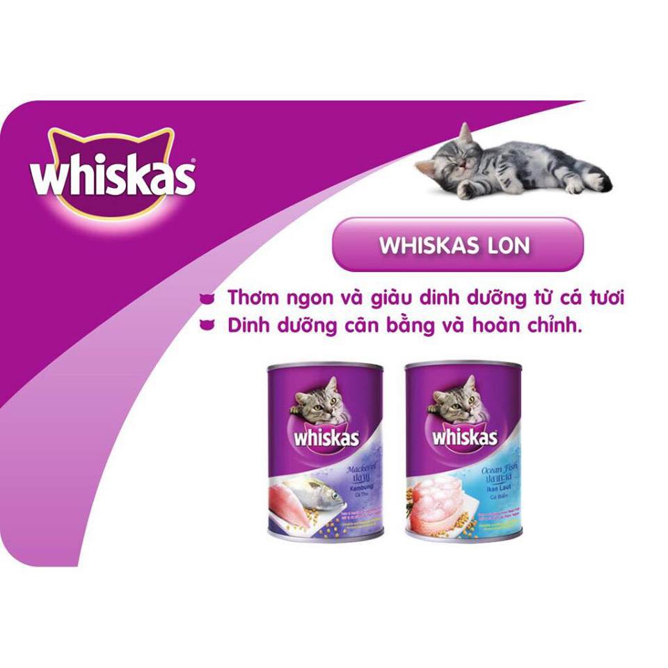Thức ăn mèo Whiskas vị cá biển túi 1.2kg