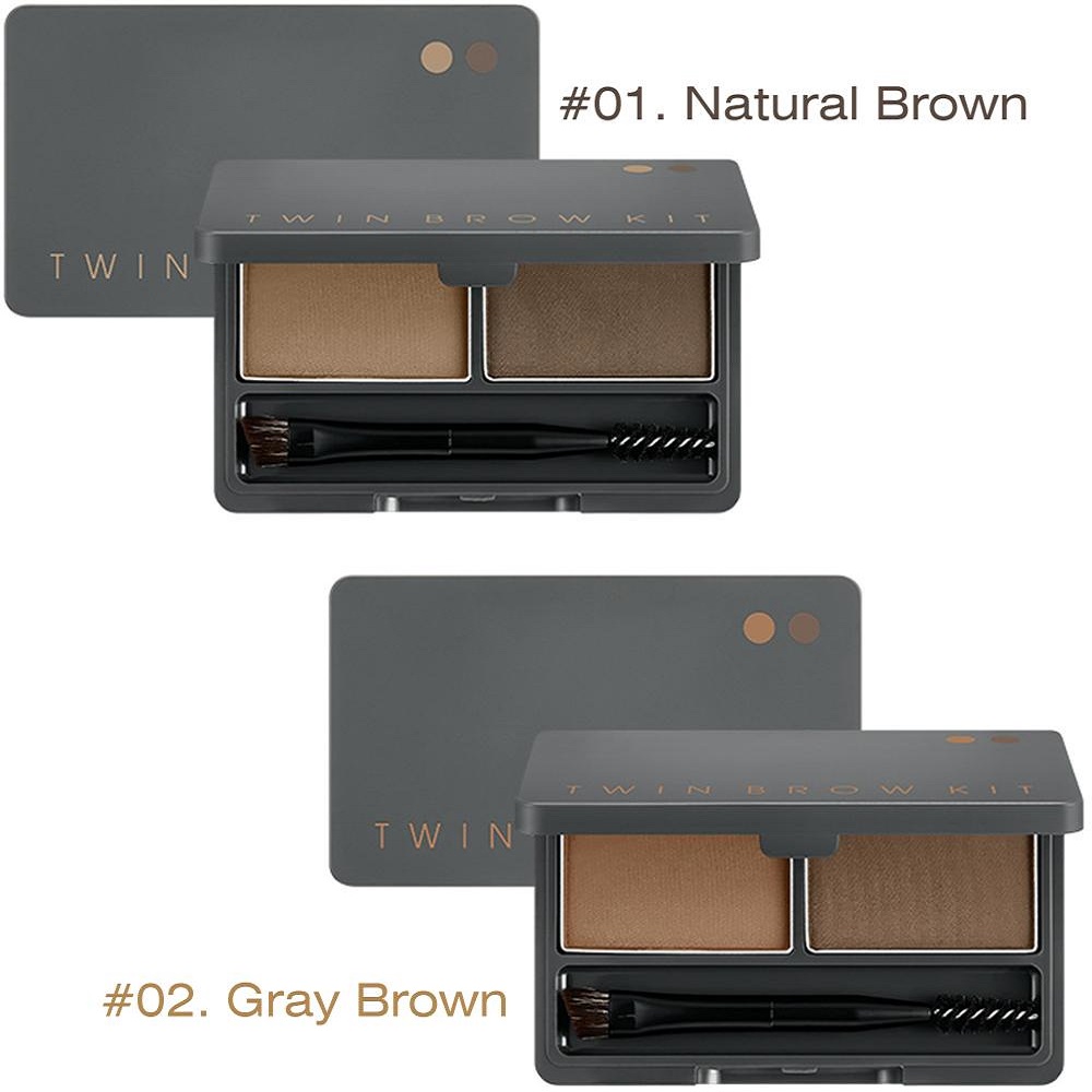 Bột Kit Tán Mày & Che Khuyết Điểm Missha Twin Brow Kit