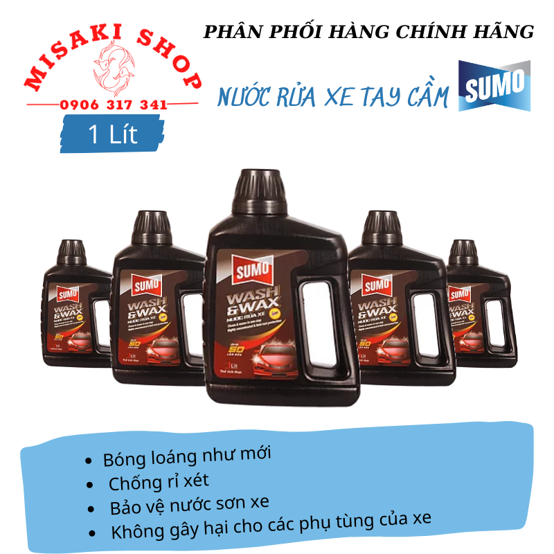 [HCM]Combo 2 Nước Rửa Xe SUMO 1 Lít | MISAKISHOP