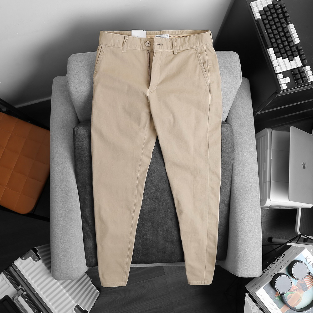 Quần Kaki Nam Co Giãn Màu Kem KC-01 Quần kaki dáng đứng Hàn Quốc chất vải cotton thun Thoáng mát - DOKI