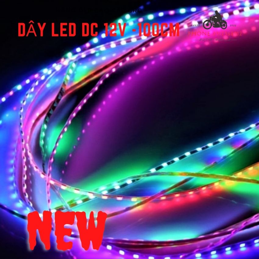 Dây led loại Chạy Audi dài 100cm DC 12v (Dùng cho Xe máy oto 12V)