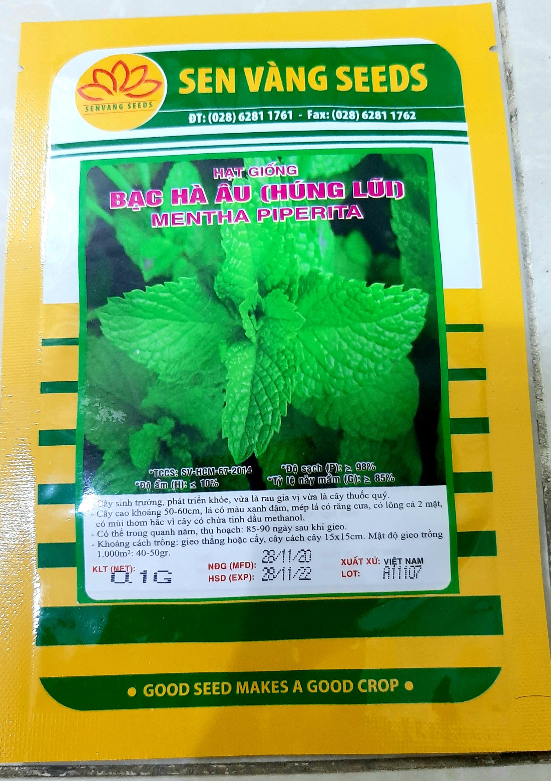 bạc hà âu ( húng lũi) bịch 0.1gr