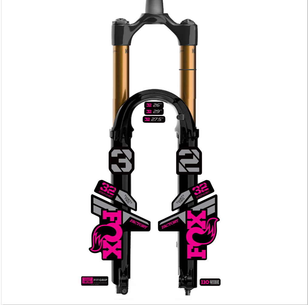 tem decal dán phuộc xe đạp địa hình Fox kashima 32 2022 | cheetahdecals.com