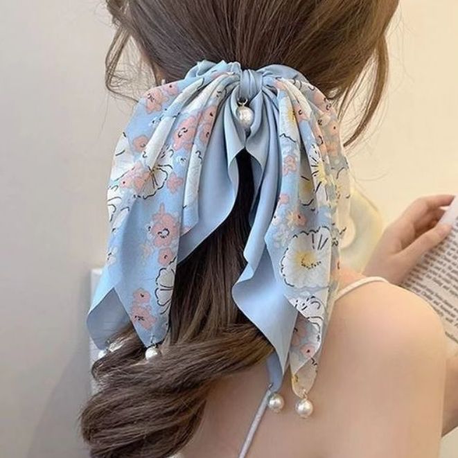 Dây buộc tóc nơ lụa xinh xắn phong cách Hàn Quốc LILA CHUNLUA265