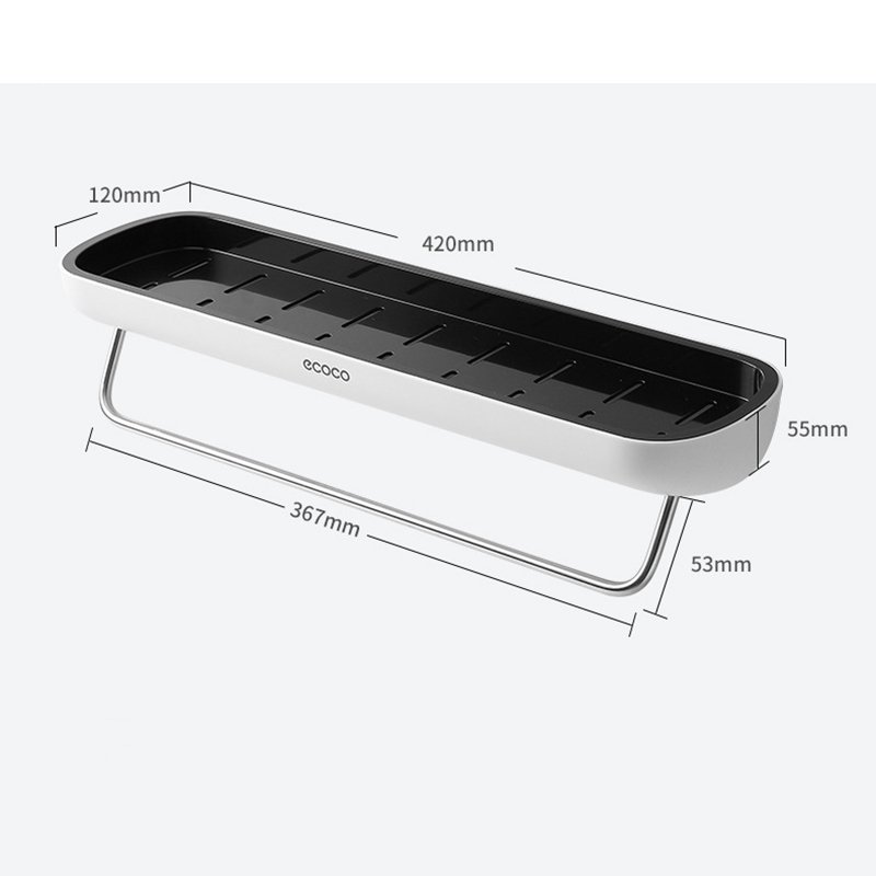 Kệ để đồ nhà tắm không có móc treo khăn ecoco E1923 ( màu ngẫu nhiên )