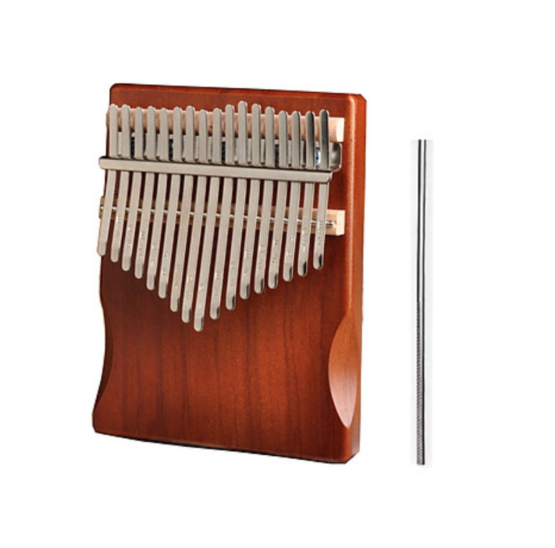 Đàn Kalimba 17 Phím Gỗ Nguyên Khối Màu Trầm Mahagony-KA14