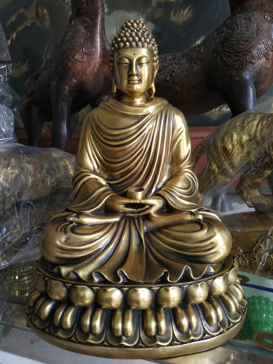 Tượng phật bổn sư Thích Ca Mâu Ni Phật bằng đồng thau phong thủy đồ thờ Hồng Thắng