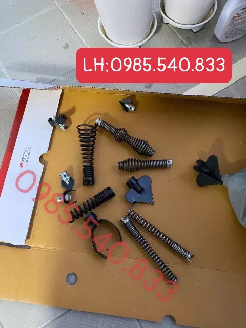 Dây thông cống LÒ XO 9M ( 9M + 6 đầu thông + tay quay....)