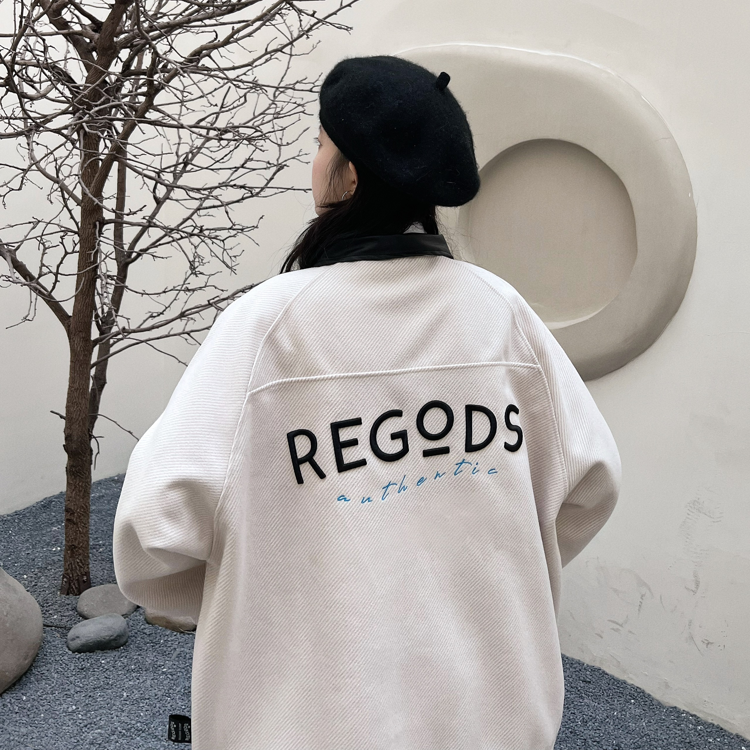 Áo Khoác Phối da R-Auth Regods Unisex form rộng ( JACKET R-AUTH )