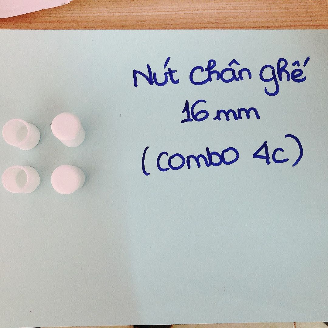 4 NÚT TRẮNG CHÂN GHẾ , Nút bọc chân ghế nhựa chống trượt nhiều màu không làm trầy xước sàn , nút bịt chân bàn, ghế, ống
