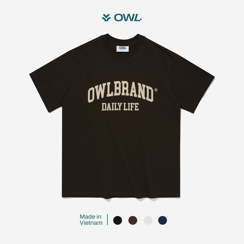 Áo thun Owlbrand Retro/Nâu
