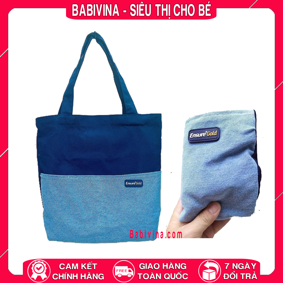 [SẢN PHẨM QUÀ TẶNG ENSURE] TÚI XÁCH ĐEO CHÉO VẢI Jean