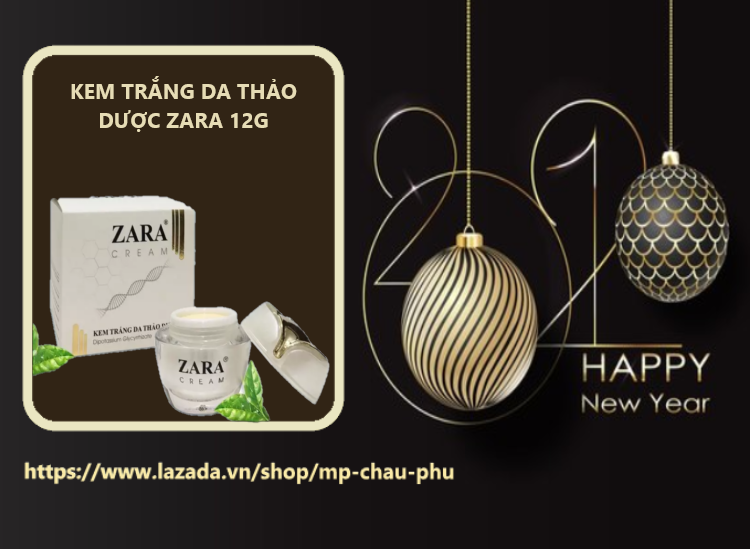 Kem trắng da thảo dược zara 12g