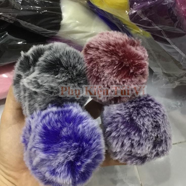 Pom pom loang 8cm làm đồ handmade