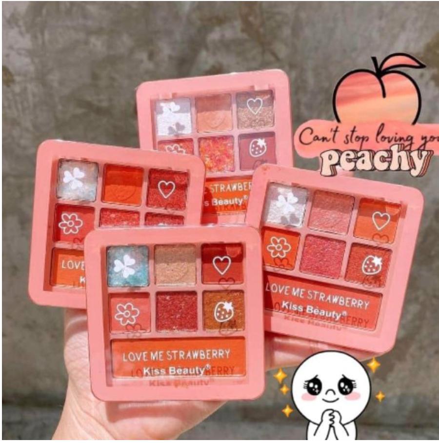 Bảng Phấn Mắt đào Kiss Beauty 7 ô đẹp hút hồn