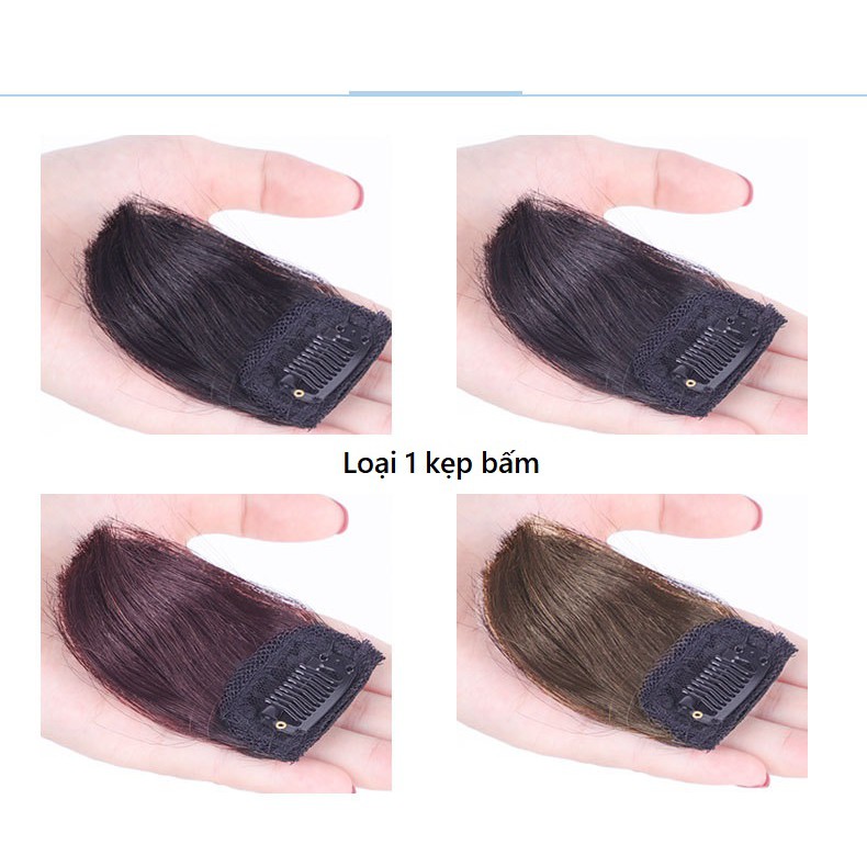TÓC THẬT 100% - Tóc giả kẹp phím phồng mini