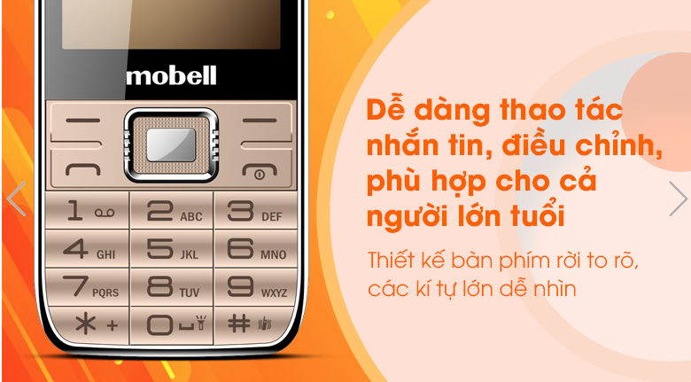Điện thoại Mobell M529i (Chính hãng - bảo hành 12 tháng)