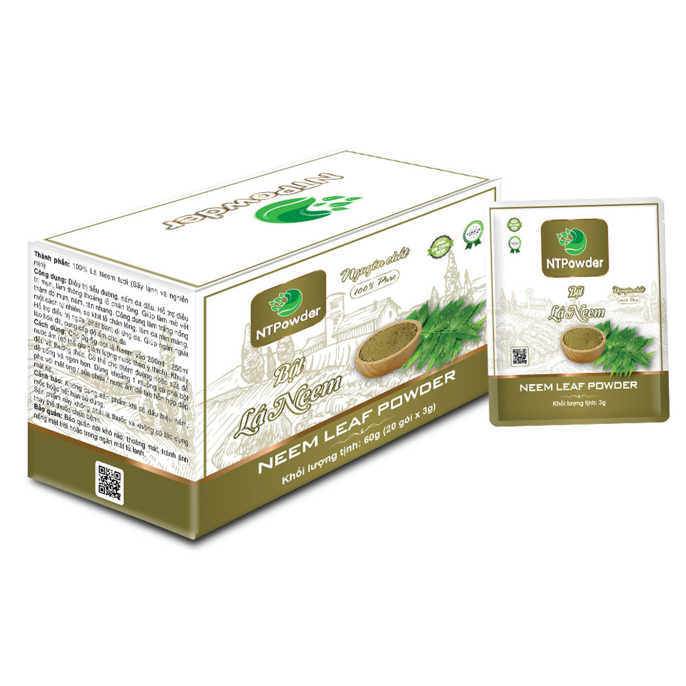 Bột Lá Neem Ấn Độ sấy lạnh NTPowder 60gr / 100gr - Nhất Tín Food