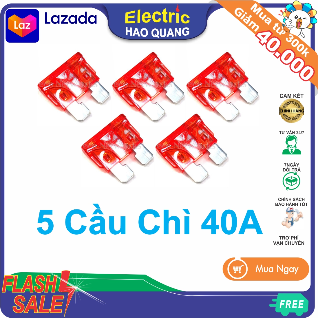 Cầu chì 40A (gói 5 cái)