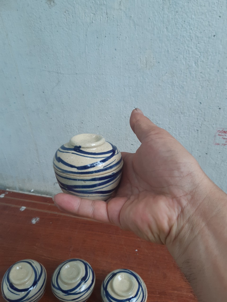 Combo 4 lọ đựng gia vị, hũ đựng gia vị, thố sành đựng gia vị loại bé tí
