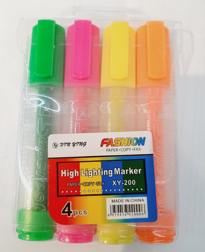 Combo 4 Bút Dạ Quang XY200-4