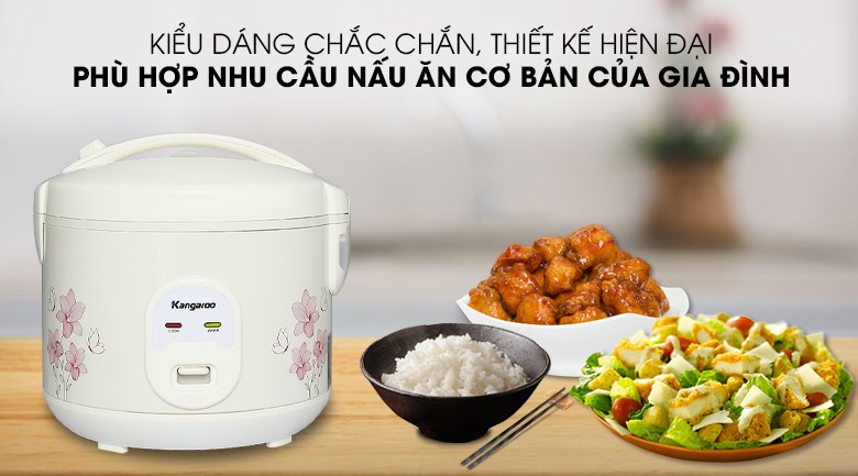 Nồi cơm điện nắp gài kangaroo 1.2 lít kg12rc1 hàng chính hâng