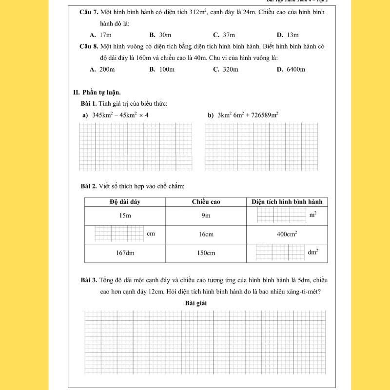 Sách - Bài Tập Tuần Toán 4 - Tập 2 (1 cuốn)